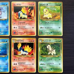 Japanese pokemon card old back vintage Premium File set 9 Typhlosion Feraligatr - Image 5