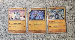Pokemon 151 Reverse Holo Machop, Machoke, And Holo Machamp Full Evolution Set - Image 1