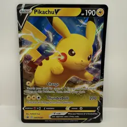 (OVERSIZE) Pokemon SWSH061 Black Star Promos Pikachu V Jumbo Rare - Image 1