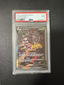 2022 POKEMON SWORD & SHIELD LOST ORIGIN #186 FULL ART/GIRATINA V PSA 9 - Image 1