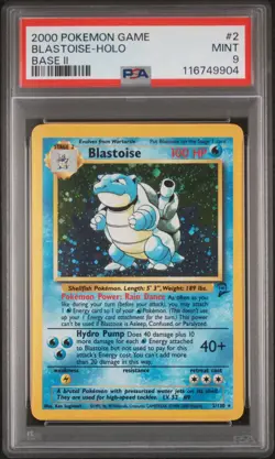 2000 POKEMON BASE SET 2 #2 BLASTOISE-HOLO PSA 9 *SWIRL* - Image 1