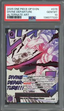 PSA 10 Divine Departure (Alt Art) OP13-076 EN One Piece B20 - Image 1