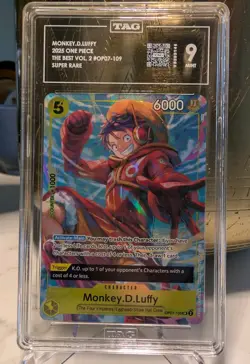 Monkey.D.Luffy OP07-109 One Piece Promotion Cards Foil TAG 9 - Image 1