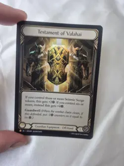 Flesh and Blood FAB Testament Of Valahai Rainbow Foil Card MPG004 TCG F&B - Image 2