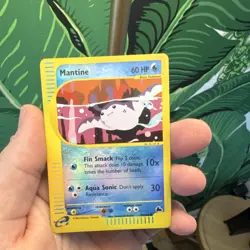 Pokemon Mantine Aquapolis 60 HP Basic 77/144 2003 Fin Smack Aqua Sonic Card - Image 1