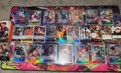 One Piece CCG 25x Card Lot w/ Luffy Tin Vol. 2 PROMO, SR’s Foils SEC & More - Image 1