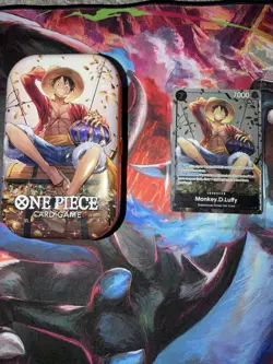 One Piece CCG 25x Card Lot w/ Luffy Tin Vol. 2 PROMO, SR’s Foils SEC & More - Image 2