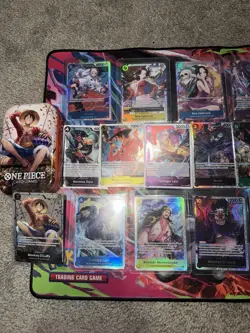 One Piece CCG 25x Card Lot w/ Luffy Tin Vol. 2 PROMO, SR’s Foils SEC & More - Image 3