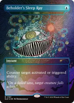 MTG English Beholder's Sleep Ray - Stifle (Rainbow Foil) NM Foil Secret Lair - Image 1