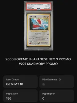 PSA 10 Skarmory Neo 3 Promo #227 Premium File Neo Japanese Pokemon Card - Image 2