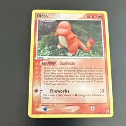 Pokemon Ditto 61/113 EX Delta Species 60 HP Common Regular Card - Image 1