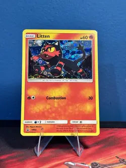 Pokemon TCG Litten SM02 Promo Holo 60 HP Combustion SM Card - Image 1