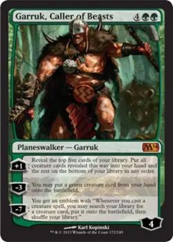 Garruk, Caller of Beasts -Foil Light Play MTG Magic 2014 Core Set - Image 1