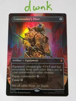 COMMANDER'S PLATE FOIL [Borderless] - Promo - TMC TMNT MTG #0135 Magic - Image 1