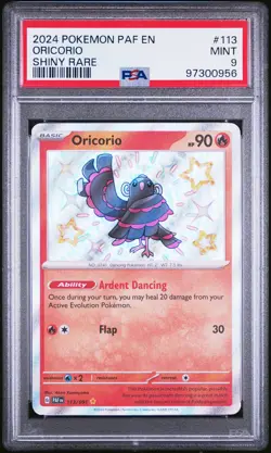 2024 POKEMON PAF EN-PALDEAN FATES SHINY RARE #113 ORICORIO PSA 9 - Image 1