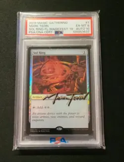 💎 PSA 6 DNA 10 Mark Tedin Signed MTG Sol Ring Foil MagicFest 2019 001/001 Auto - Image 1