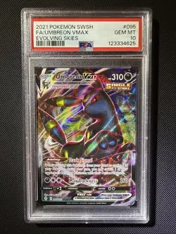 PSA 10 Umbreon VMAX 095/203 Holo Full Art Evolving Skies 2021 Pokemon SWSH - Image 1