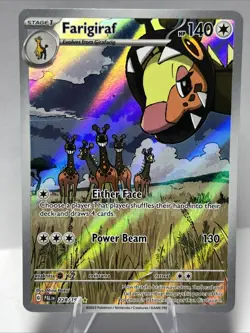 Pokemon Card - Farigiraf Paldea Evolved 228/193 Holo Illustration Rare - Image 1