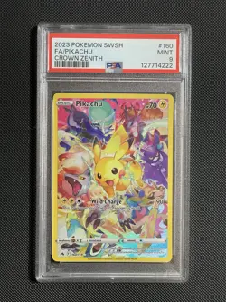 2023 Pokemon SWSH Pikachu 160/159 Crown Zenith PSA 9 ~ #160 - Image 1