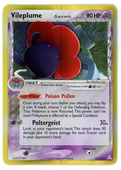 Vileplume Holo 17/110 EX Holon Phantoms Pokemon Card - Image 1