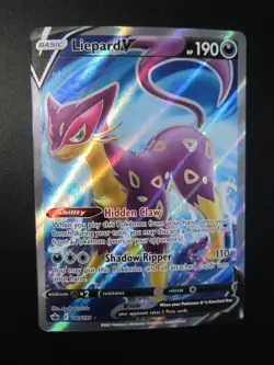 LIEPARD FULL ART HOLO POKEMON CARD 180/198 CHILLING REIGN NEVER PLAYED NM- - Image 1