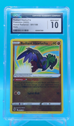 RADIANT HAWLUCHA 2022 Pokemon Astral Radiance Holo 081/189 - CGC GEM MINT 10 - Image 3
