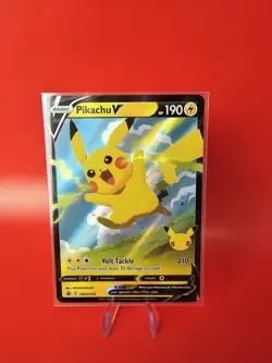 Pokemon TCG Pikachu V Sword & Shield SWSH143 Holo Promo Celebration - Image 1