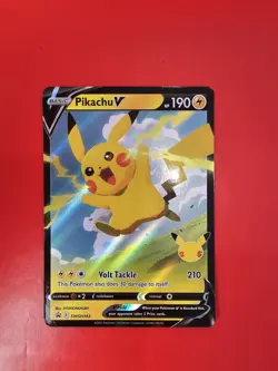 Pokemon TCG Pikachu V Sword & Shield SWSH143 Holo Promo Celebration - Image 3