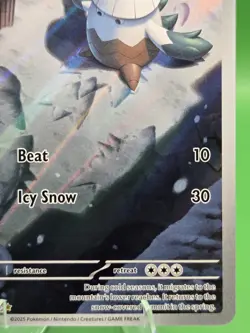 Pokemon TCG - Snover - ME01: Mega Evolution 140/132 Illustration Rare Holofoil - Image 5
