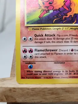 Pokemon Flareon Jungle 3/64 Rare 70 HP Stage 1 Wizards of the Coast - Image 3