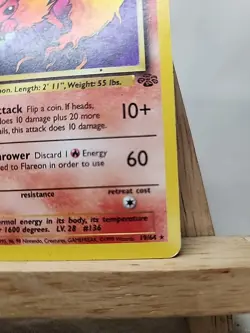 Pokemon Flareon Jungle 3/64 Rare 70 HP Stage 1 Wizards of the Coast - Image 4