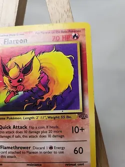 Pokemon Flareon Jungle 3/64 Rare 70 HP Stage 1 Wizards of the Coast - Image 5