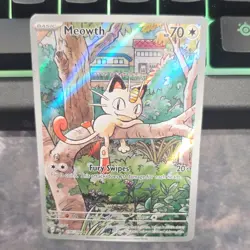 Pokemon Meowth Me02: Phantasmal Flames 106/094 Illustration Rare Holo HP70 Fury… - Image 1
