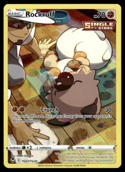 2022 Sword & Shield Series - Silver Tempest - Trainer Gallery Rockruff Rare #TG7 - Image 1