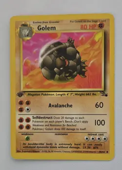 Pokemon - Golem Fossil 36/62 Regular 1st Edition Uncommon MP - Image 1