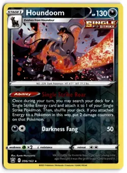 Houndoom - Pokemon TCG - Sword & Shield - Battle Styles - Reverse Holo 096/163 - Image 1