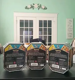2021 Pokemon TCG Evolutions Sealed Tin Set! Jolteon/Flareon/Vaporeon V - Image 2