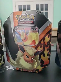 2021 Pokemon TCG Evolutions Sealed Tin Set! Jolteon/Flareon/Vaporeon V - Image 4