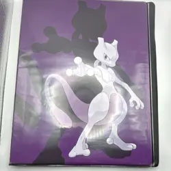 Ultra PRO Pokemon Mewtwo Binder Hardcover Plastic Purple White Black - Image 1