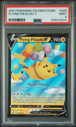 2021 POKEMON CELEBRATIONS #006 FLYING PIKACHU V PSA 9 - Image 1