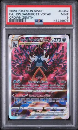 (PSA 9) Pokemon: Crown Zenith – Hisuian Samurott VSTAR #GG52 [Full Art] - Image 1
