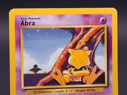 1999 Pokemon Base Set Abra 43/102 Unlimited Common Vintage WotC LP - Image 2
