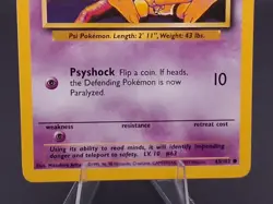 1999 Pokemon Base Set Abra 43/102 Unlimited Common Vintage WotC LP - Image 3