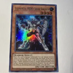 Yugioh Elemental HERO Solid Soldier CT15-EN003 Ultra Rare Limited Edition NM - Image 1