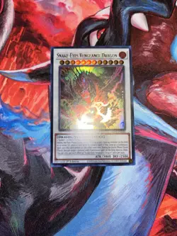 Yugioh! Snake-Eyes Vengeance Dragon ALIN-EN040 Ultra Rare 1st Edition Near Mint - Image 1