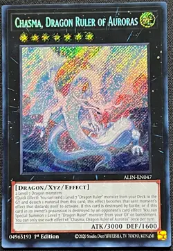 Yu-Gi-Oh! - Chasma, Dragon Ruler of Auroras - (ALIN-EN047) 1st Ed, ScR, NM - Image 1