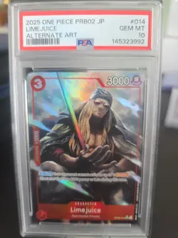 2025 One Piece - PRB02 #014 Limejuice Alt Art English PSA 10 (Pls Read) - Image 1