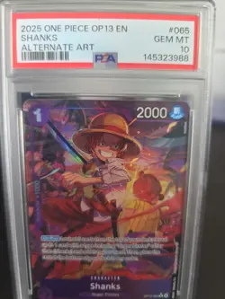 2025 One Piece - Carrying On His Will OP13-065 Young Shanks Alt Art PSA 10 - Image 3