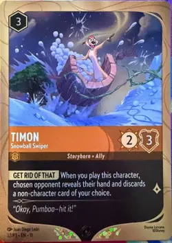 Timon - Snowball Swiper 32 Disney Lorcana Promo Cards Holo NM - VOLUME DISCOUNT - Image 1