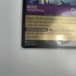 Disney Lorcana TCG Winterspell 36/204 FOIL Alice Well-Read Whisper Uncommon - Image 2